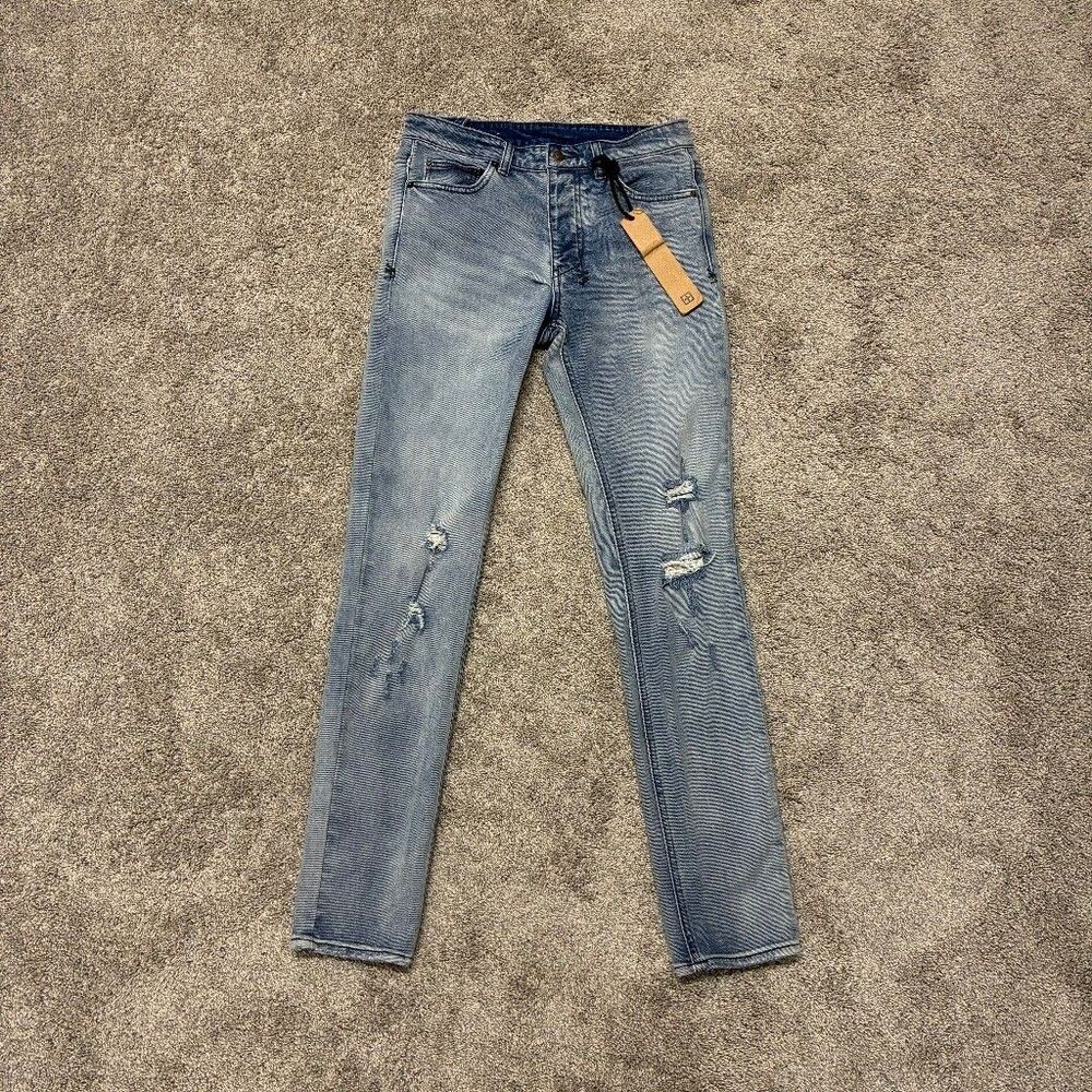 Ksubi Chitch Slim Fit Jeans 30 Philly Blue Light Wash Distressed Street Skate